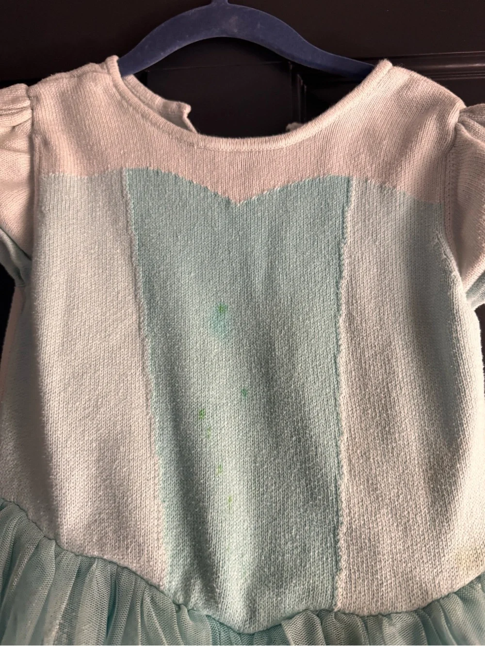 GAP Disney Princess Elsa Short Sleeve Sweater Dress Tulle Skirt 5T